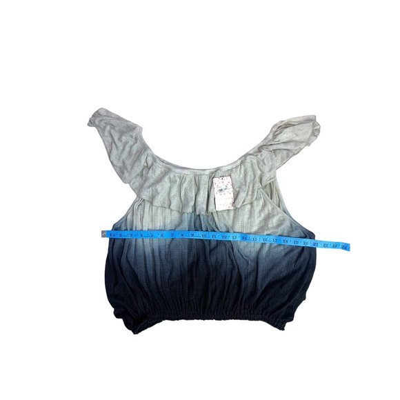 Free People Ombré Off The Shoulder Blouse Size M Soft Stretch Rayon Viscose NWT - Picture 11 of 12